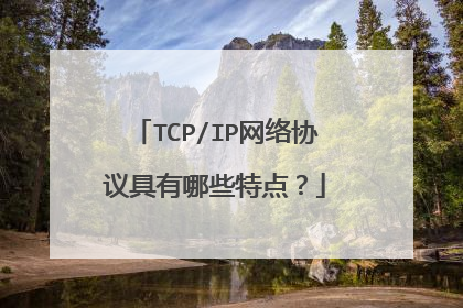 TCP/IP网络协议具有哪些特点?