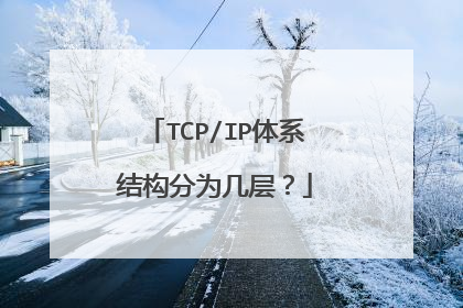 TCP/IP体系结构分为几层?