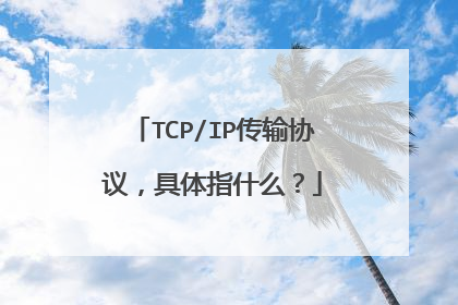 TCP/IP传输协议，具体指什么？