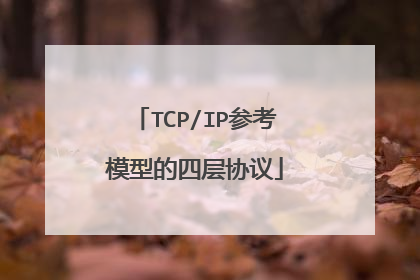 TCP/IP参考模型的四层协议