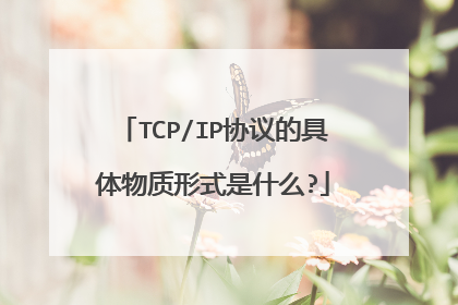 TCP/IP协议的具体物质形式是什么?