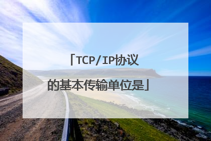 TCP/IP协议的基本传输单位是