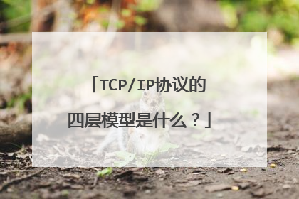 TCP/IP协议的四层模型是什么？