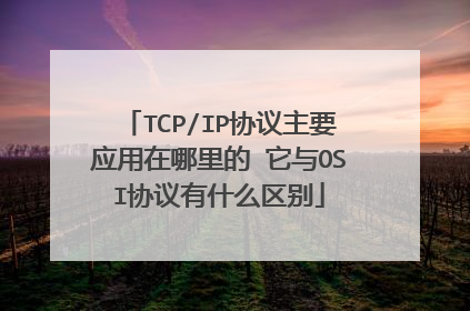 TCP/IP协议主要应用在哪里的 它与OSI协议有什么区别