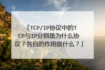 TCP/IP协议中的TCP与IP分别是为什么协议？各自的作用是什么？