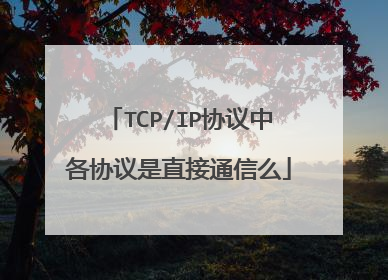 TCP/IP协议中各协议是直接通信么