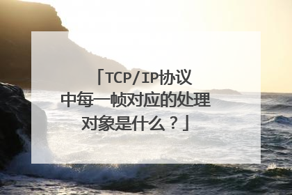 TCP/IP协议中每一帧对应的处理对象是什么?