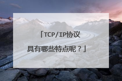 TCP/IP协议具有哪些特点呢？