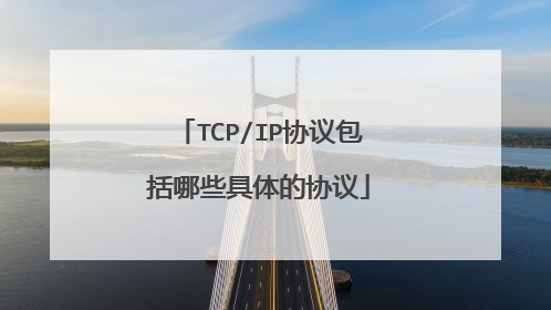 TCP/IP协议包括哪些具体的协议