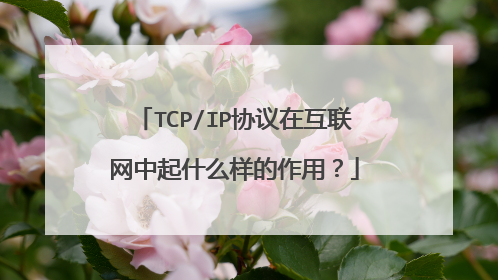 TCP/IP协议在互联网中起什么样的作用？