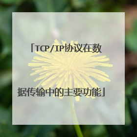TCP/IP协议在数据传输中的主要功能