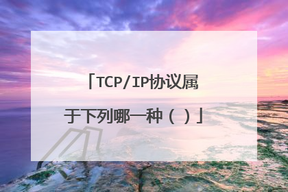 TCP/IP协议属于下列哪一种（）