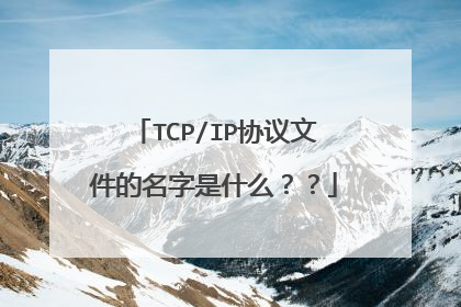 TCP/IP协议文件的名字是什么？？