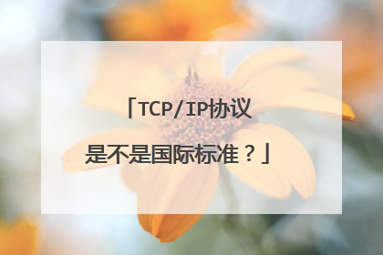 TCP/IP协议是不是国际标准？