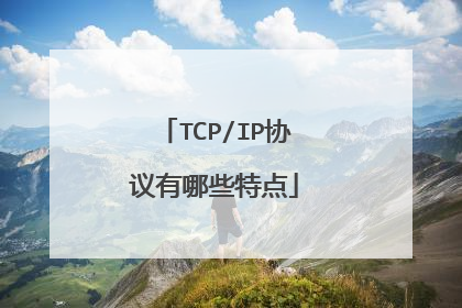 TCP/IP协议有哪些特点