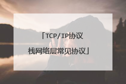 TCP/IP协议栈网络层常见协议