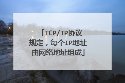 TCP/IP协议规定，每个IP地址由网络地址组成