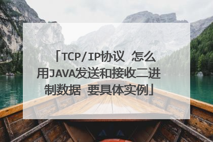 TCP/IP协议 怎么用JAVA发送和接收二进制数据 要具体实例