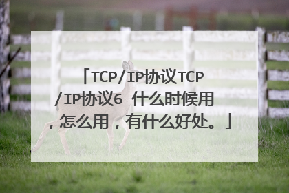 TCP/IP协议TCP/IP协议6 什么时候用，怎么用，有什么好处。