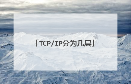 TCP/IP分为几层