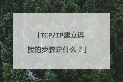 TCP/IP建立连接的步骤是什么?