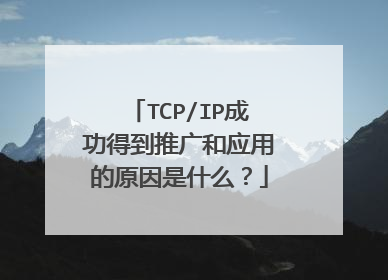 TCP/IP成功得到推广和应用的原因是什么？