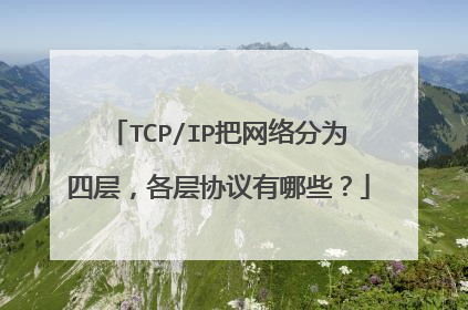 TCP/IP把网络分为四层,各层协议有哪些?