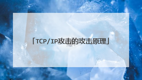 TCP/IP攻击的攻击原理