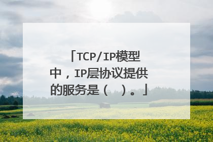 TCP/IP模型中,IP层协议提供的服务是( )。