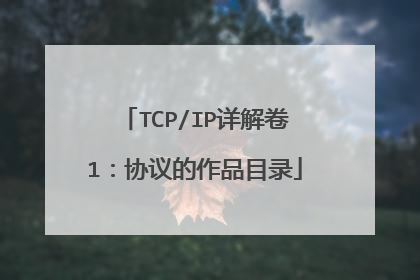 TCP/IP详解卷1：协议的作品目录