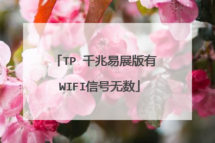 TP 千兆易展版有WIFI信号无数