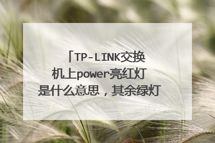 TP-LINK交换机上power亮红灯是什么意思,其余绿灯也是亮着的。但下面的电脑连不上网