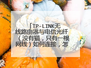 TP-LINK无线路由器与电信光纤（没有猫，只有一根网线）如何连接，怎样设置？