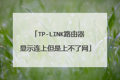 TP-LINK路由器显示连上但是上不了网