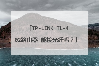 TP-LINK TL-402路由器 能接光纤吗？