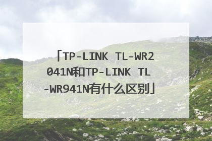 TP-LINK TL-WR2041N和TP-LINK TL-WR941N有什么区别
