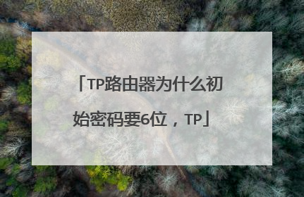 TP路由器为什么初始密码要6位,TP