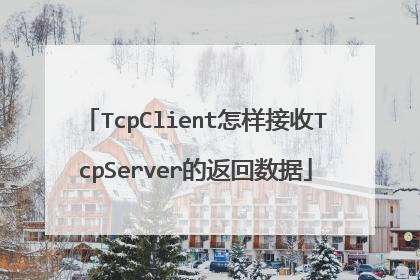 TcpClient怎样接收TcpServer的返回数据
