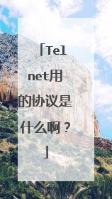 Telnet用的协议是什么啊?