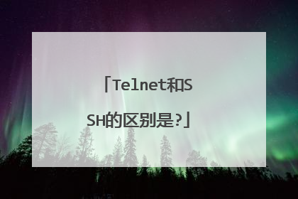 Telnet和SSH的区别是?
