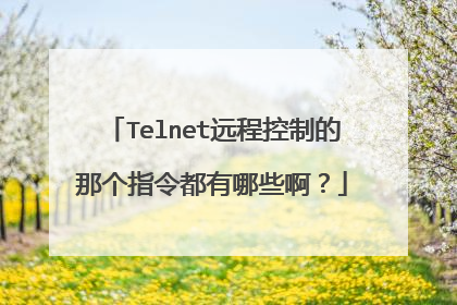 Telnet远程控制的那个指令都有哪些啊？