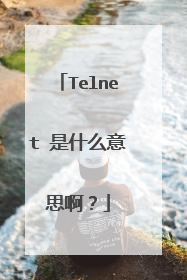 Telnet 是什么意思啊?