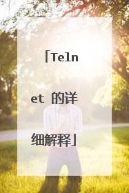 Telnet 的详细解释