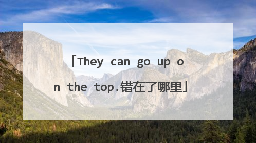 They can go up on the top.错在了哪里