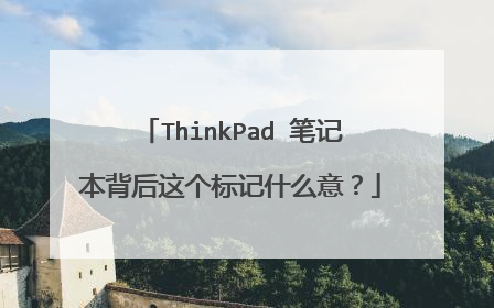 ThinkPad 笔记本背后这个标记什么意?