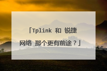 Tplink 和 锐捷网络 那个更有前途？