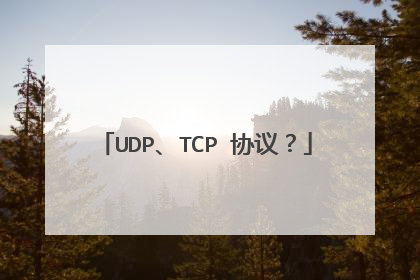 UDP、TCP 协议？