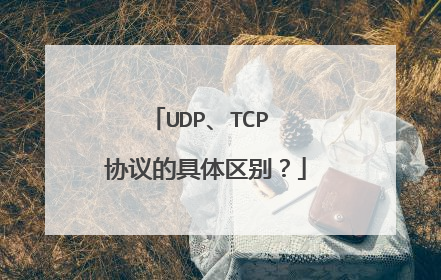 UDP、TCP 协议的具体区别?