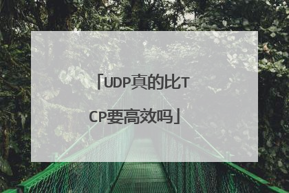 UDP真的比TCP要高效吗