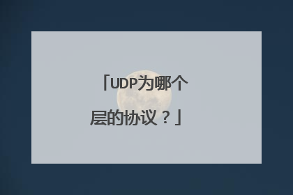 UDP为哪个层的协议？